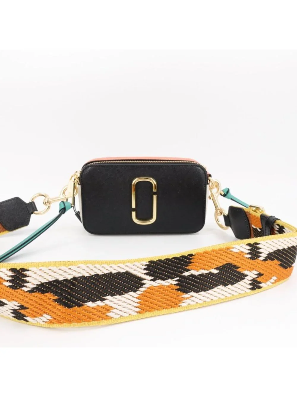 Marc Jacobs Saffiano Small Snapshot Camera Bag Multicolor Black OS
